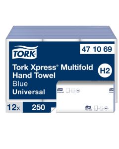 Tork Xpress Multi-Fold Hand Towels Blue 1 Ply Case of 3,000