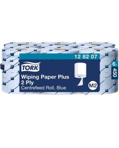 Tork Centrefeed Rolls 2 Ply Blue Case 6 of 450 Sheets