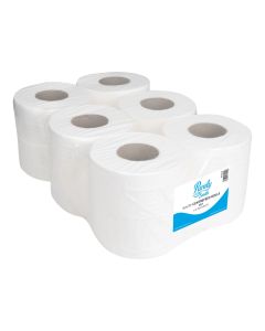 Purely Centrefeed Roll 2 Ply White Pack of 6 of 400 Sheets