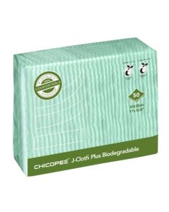 Biodegradable Chicopee J-Cloth Plus Green Pack of 50