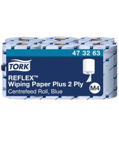 Tork Reflex Wiping Paper Plus Blue 2 Ply Case of 60