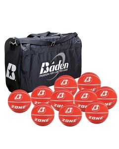 Baden Game Day Bag and Basketballs Pack of 10