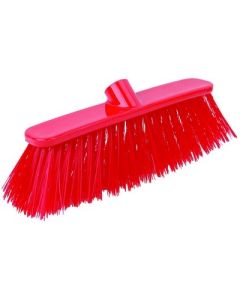Plastic Broom Head Red Hard Bristles