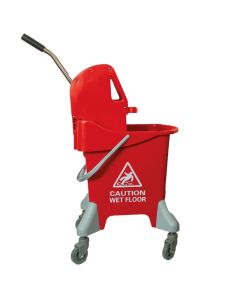 20 Litres Wheeled Bucket & Kentucky Wringer Red