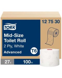 Tork Medium Sized 2 Ply Toilet Roll Pack of 27