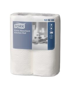 Tork Extra Absorbent Kitchen Roll 2 Ply White Case of 24
