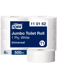 Tork Jumbo Toilet Roll 1 Ply 500m Case of 6