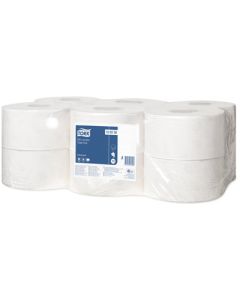 Tork Mini Jumbo Tissue Roll 2 Ply White Case of 12