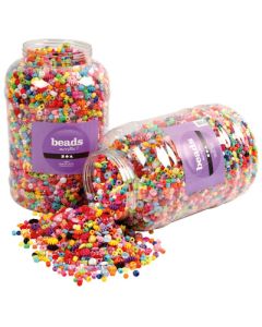 Bucket Of Plastic Beads Assorted Set
