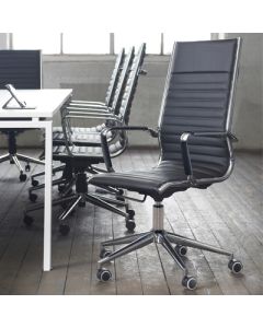 Bari Leather Office High Chair