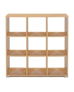 Bubblegum 9 Cube Backless Room Divider Maple
