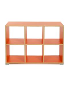 Bubblegum 6 Cube Divider Horizontal Tangerine