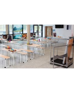 Fast Fold Tables & Benches Set 1220x610mm Beech