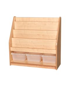 1 Metre High Display Bookcase with 3 Trays Maple