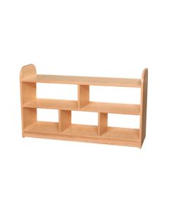 KubbyClass 2 Tier Extra Wide Shelving Unit with Open Back