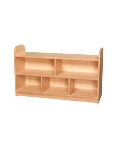 KubbyClass 2 Tier Extra Wide Shelving Unit with Back