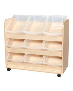 KubbyClass 3 Tier Easy Access Tray Trolley