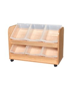 KubbyClass 2 Tier Easy Access Tray Trolley