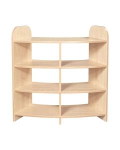 3 Tier 45 Degree Corner Unit Maple