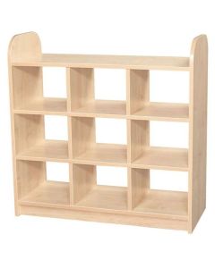 3 Tier Cube Unit with Open Back Maple