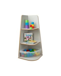Tall Corner Shelf Unit Grey