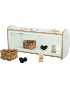 Toddler Mini Shelf Unit with Mirror Grey