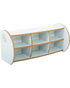 Toddler Mini 2 Shelf Unit with Dividers Grey