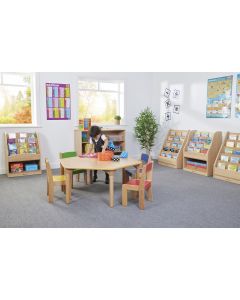 Natural Beechwood Hexagon Tables H460mm