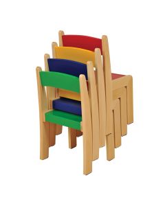 Mixed Colour Stackable Chairs Age 4-6 Pack of 4