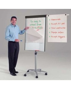 Buzzard Magnetic Flipchart Easel Grey