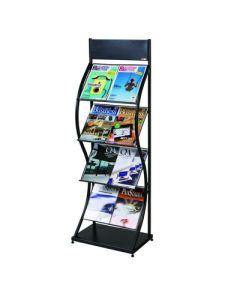 Wave Leaflet Dispensers Grey W350mm