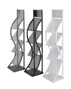 Wave Leaflet Dispensers White W350mm