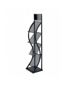 Wave Leaflet Dispensers Black W350mm