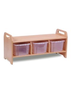Storage Bench Large with Clear Tubs