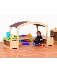 Low Level Den Cave Set with Baskets - Taupe Roof