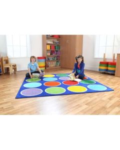 Rainbow Circle Carpet 200 x 200cm