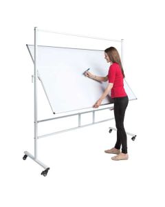 WriteOn Magnetic Revolving Mobile Whiteboard 1200mm x 1500mm