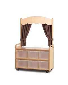 Tall Unit Theatre Add-on 6 Tubs and Taupe Curtains