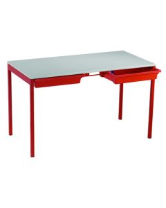 Romney Table & Trays 530x1100x550 Red / Grey