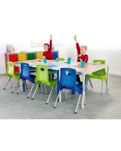 Kentish Classroom Table H710mm Red/ Beech