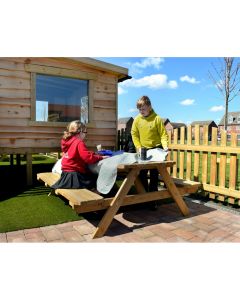 Outdoor Wooden Adult's Picnic Bench