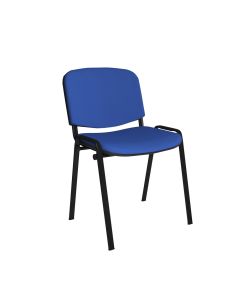 Stackable Meeting Chair Black Frame Blue