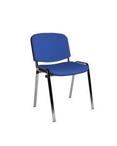Stackable Meeting Chair Chrome Frame Blue