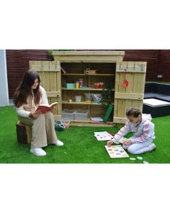 Small Outdoor Storage Shed with Hooks