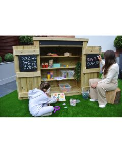 Small Outdoor Storage Shed with Chalkboards