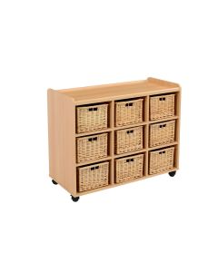 9 Deep Wicker Basket Unit