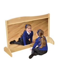 Wooden Room Divider Mirror