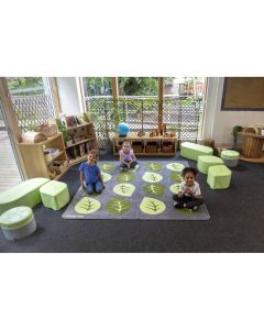Natural World Carved Leaf Placement Carpet