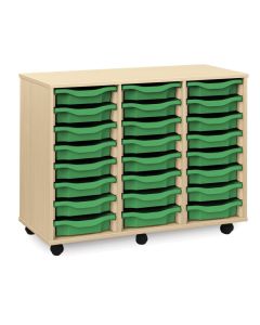 24 Single Tray Unit Maple Green Trays