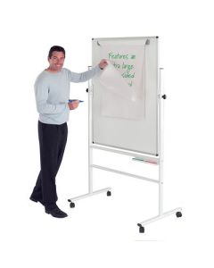 WriteOn Laminate Revolving Mobile Whiteboard 900mm x 1200mm